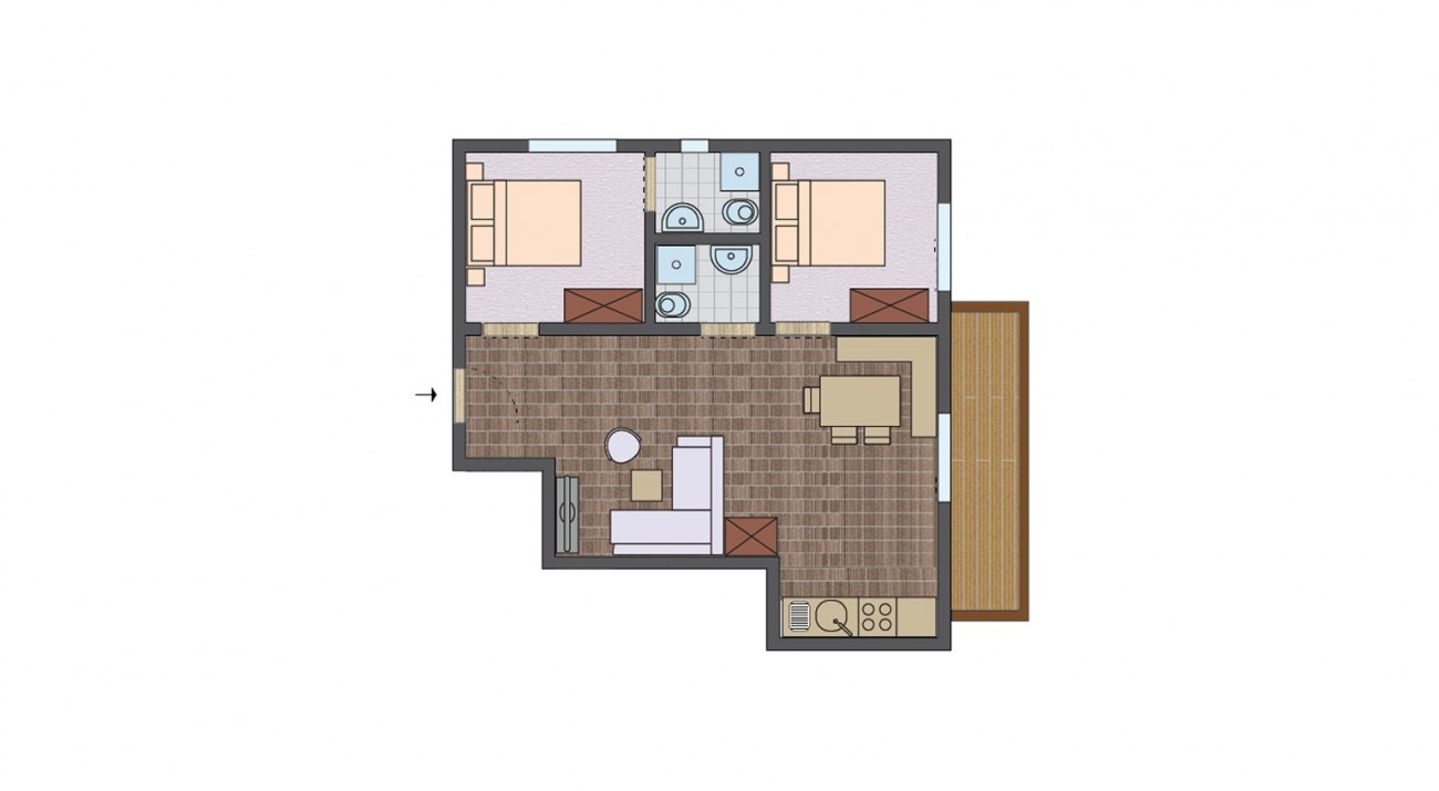 Grundriss Appartement Typ B